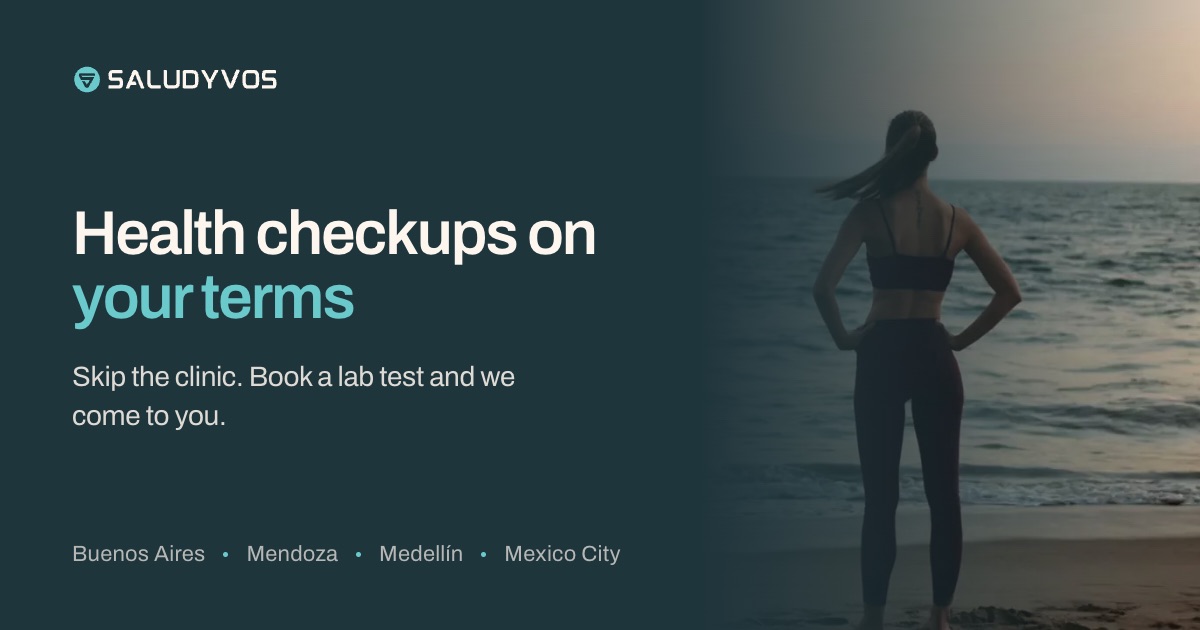 SaludyVos — Health checkups on your terms. Skip the clinic. Book a lab test and we come to you.